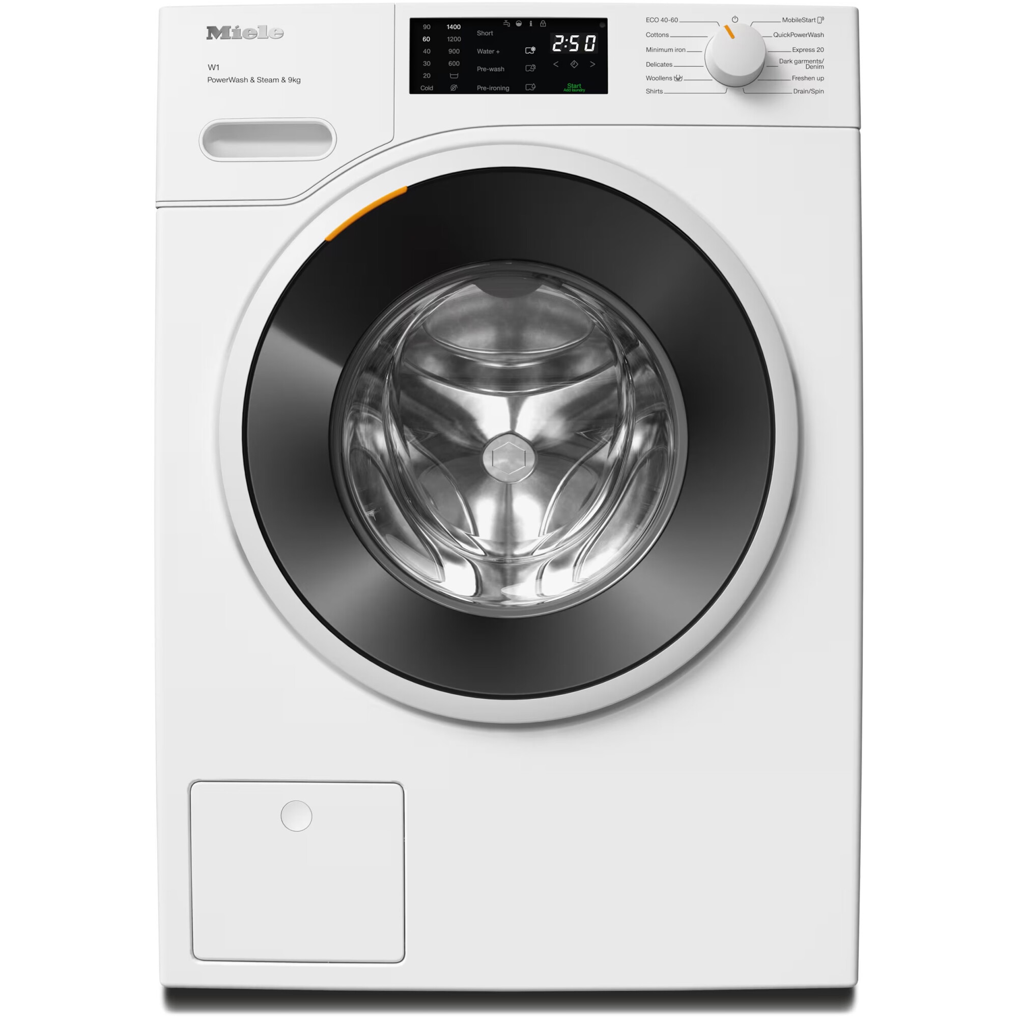 Masina de spalat rufe Miele WWD 380 WCS, 9 kg, 1400 rpm, Clasa A, SteamCare, QuickPowerWash, Miele@home, Alb