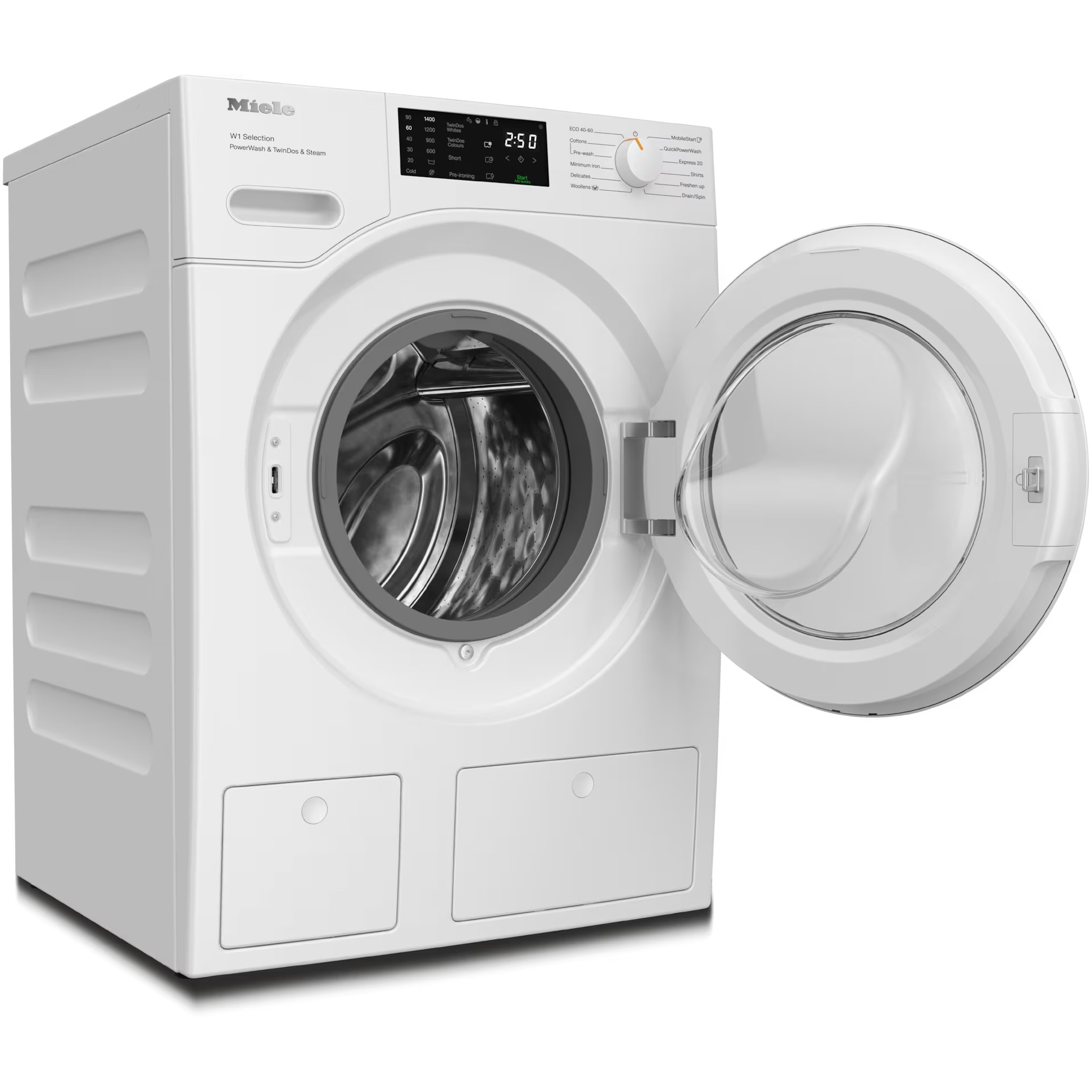 Masina de spalat rufe Miele WSG 883 WCS, 9 kg, 1400 rpm, Clasa A, SteamCare, Dozare automata, QuickPowerWash, Alb