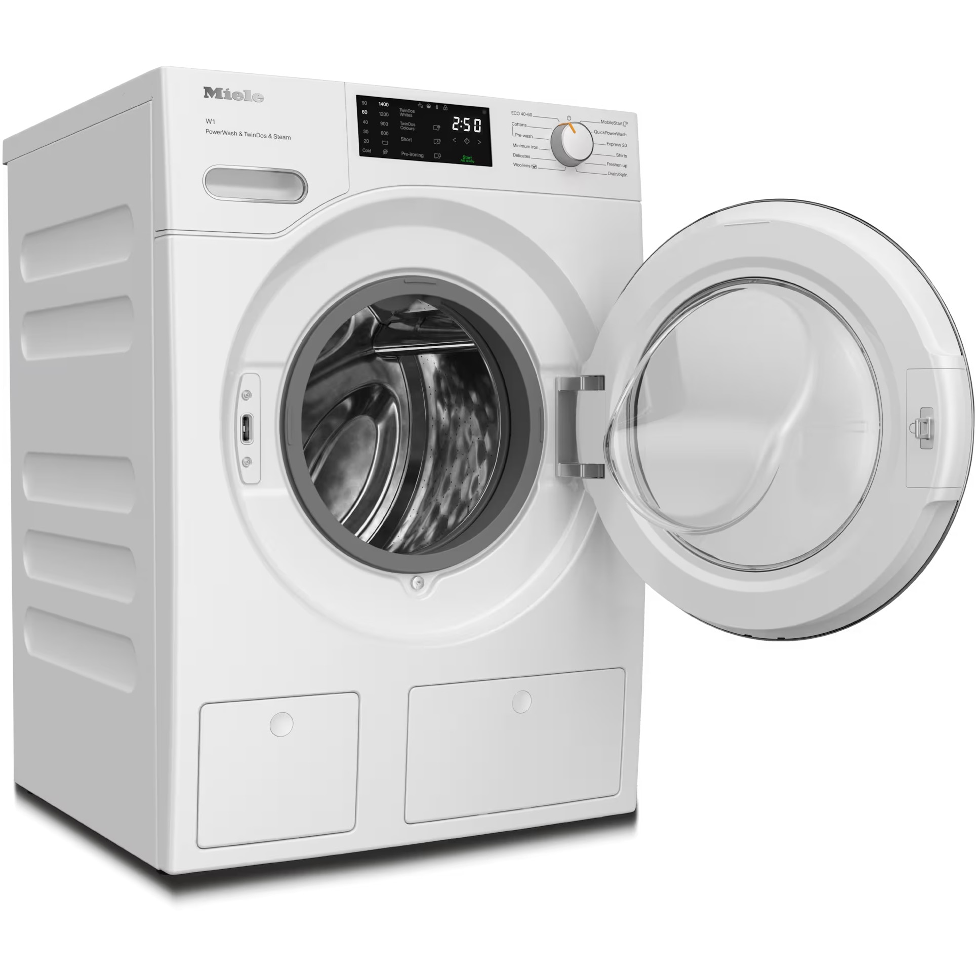 Masina de spalat rufe Miele WWG 880 WCS, 9 kg, 1400 rpm, Clasa A, SteamCare, Dozare automata, QuickPowerWash, Alb
