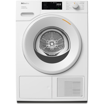 Uscator de rufe Miele TSD 643 WP, 9 kg, Clasa C, DirectSensor, DryCare 40, HygieneDry, Miele@home, Alb