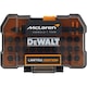Set de insurubare 28 piese cu adaptor biti magnetic de impact DeWALT DT70902T, editie limitata McLaren, FLEXTORQ, 25mm (PH2, PZ1, PZ2 x2, PZ3, T20, T25), 57mm (PH1, PH2x2, PH3, PZ1, PZ2x6, PZ3x4, T20x2, T25x2), sistem Tough Case