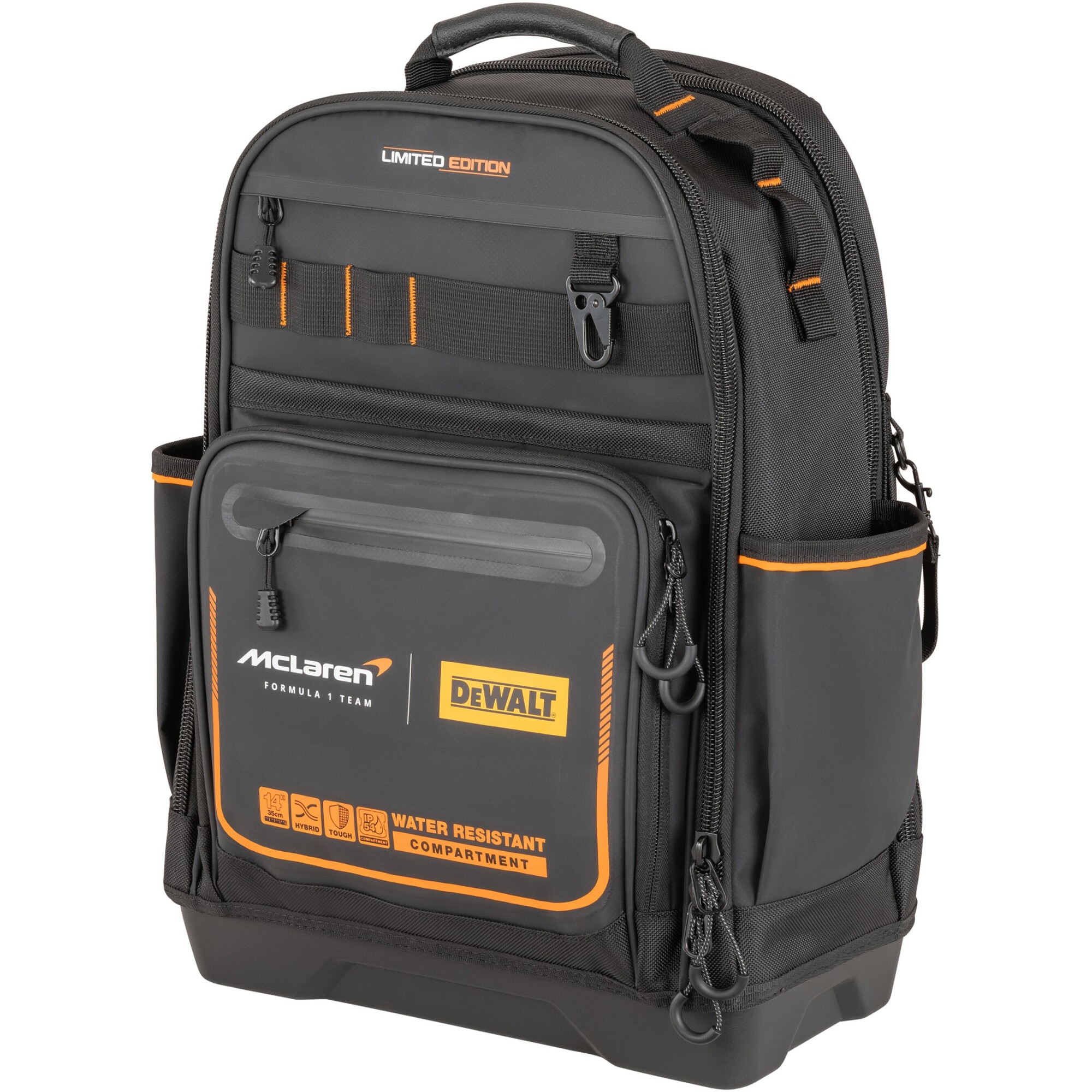 Rucsac DeWALT DWST60122-1, editie limitata McLaren, buzunare
