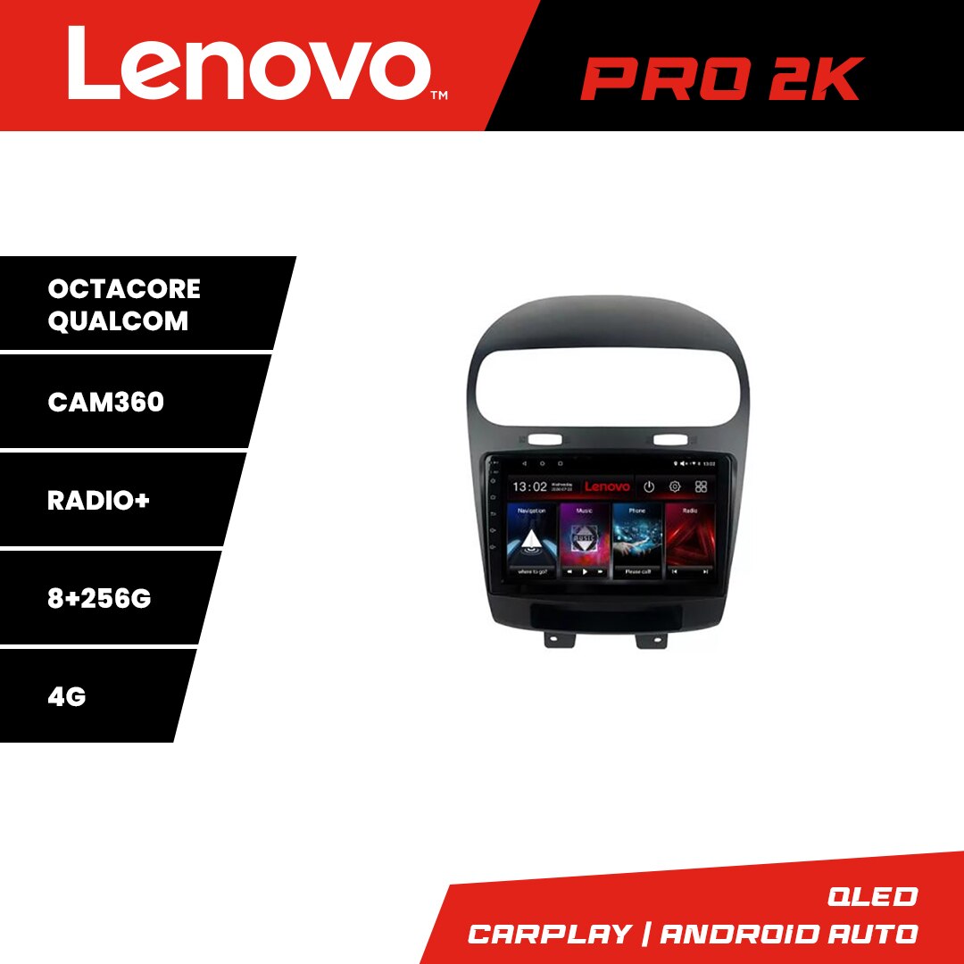 YUNTX Android 14 Autoradio 8GB+256GB Per Fiat Freemont/Dodge Journey – CarPlay, GPS, DSP, 9 Pollici