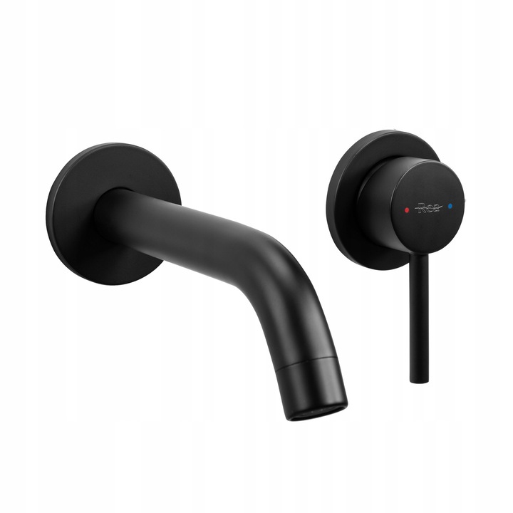 Смесител за мивка за вграждане Rea Owen Matte Black с месингова кутия 20x18x10cm