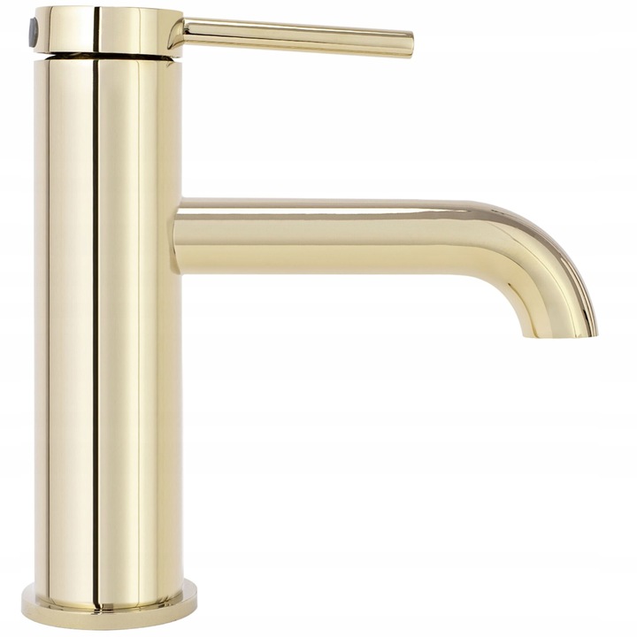 Смесител за мивка Rea Spot Gold Low, Златист, Нисък