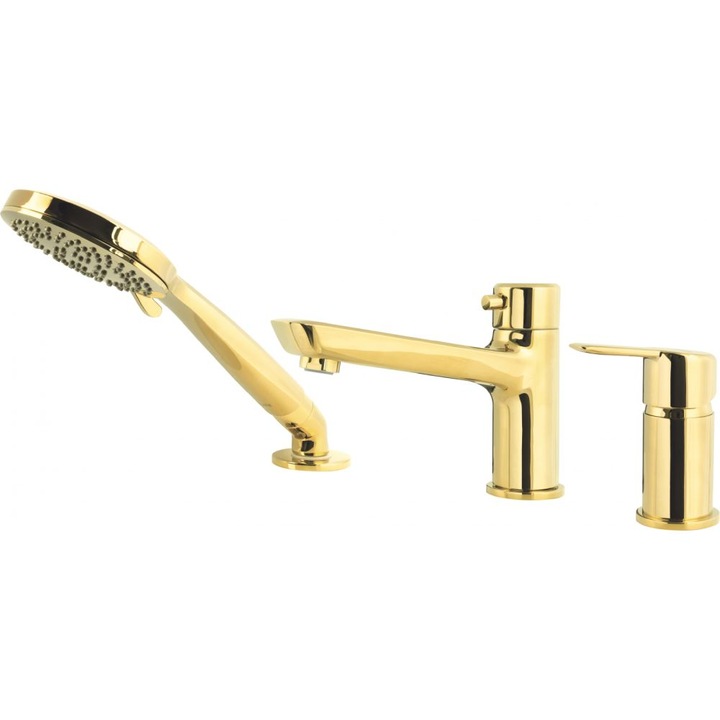 Deante Arnika 3 lyukú kád csaptelep, fényes arany