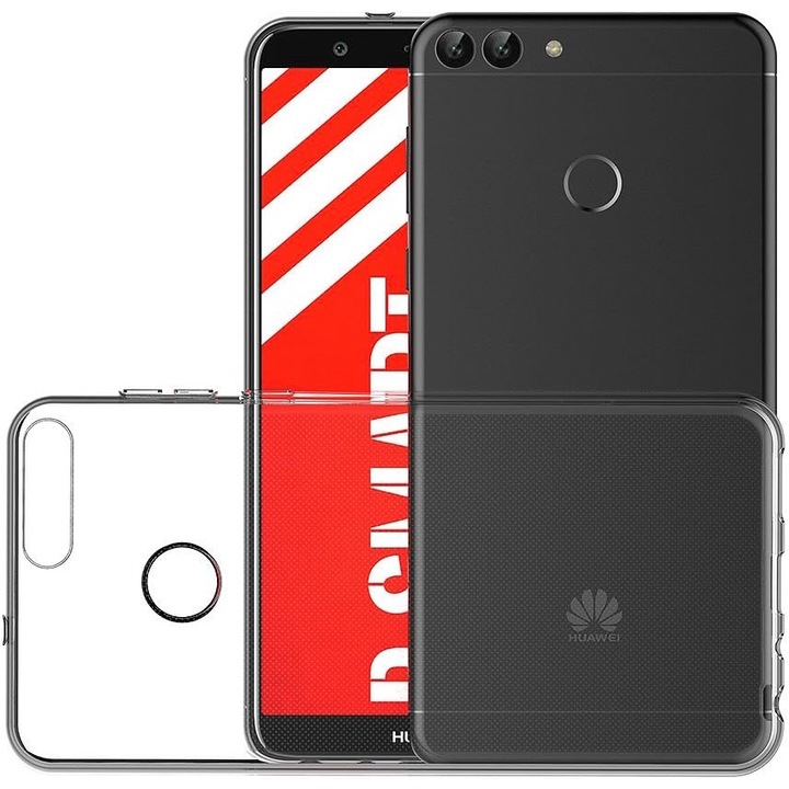 Huawei P intelligens tokkal kompatibilis, ultra vékony, puha TPU ütésálló védelem – átlátszó