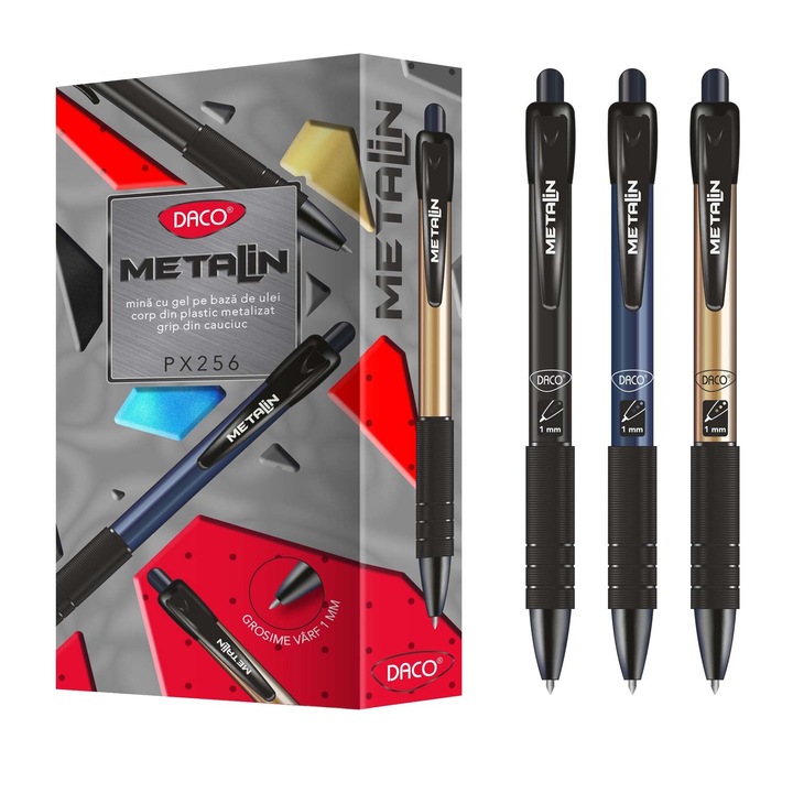 12 db Daco Metalin olaj alapú gél toll készlet