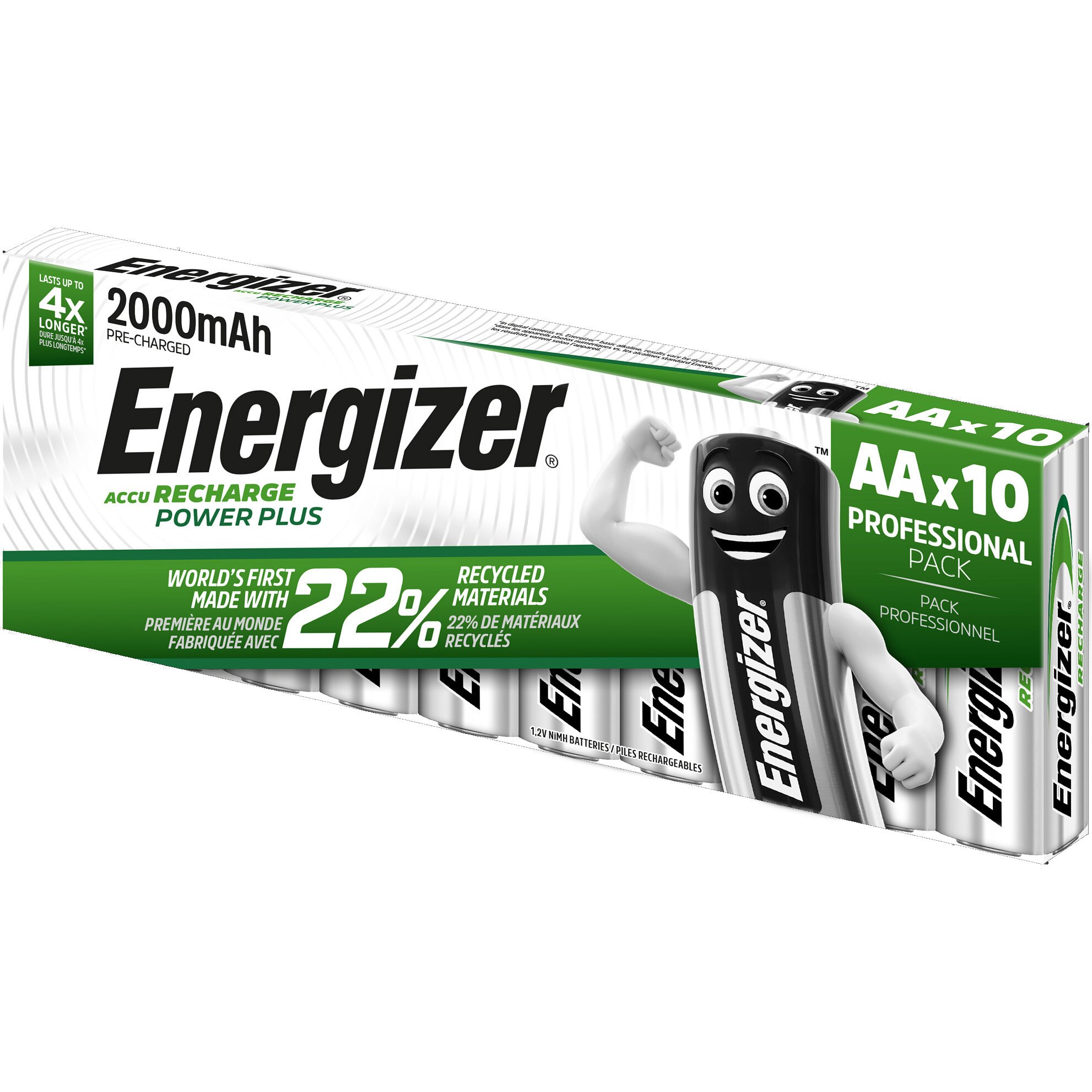 Acumulatori reincarcabili Energizer Power Plus AA 2000 mAh, 10 buc