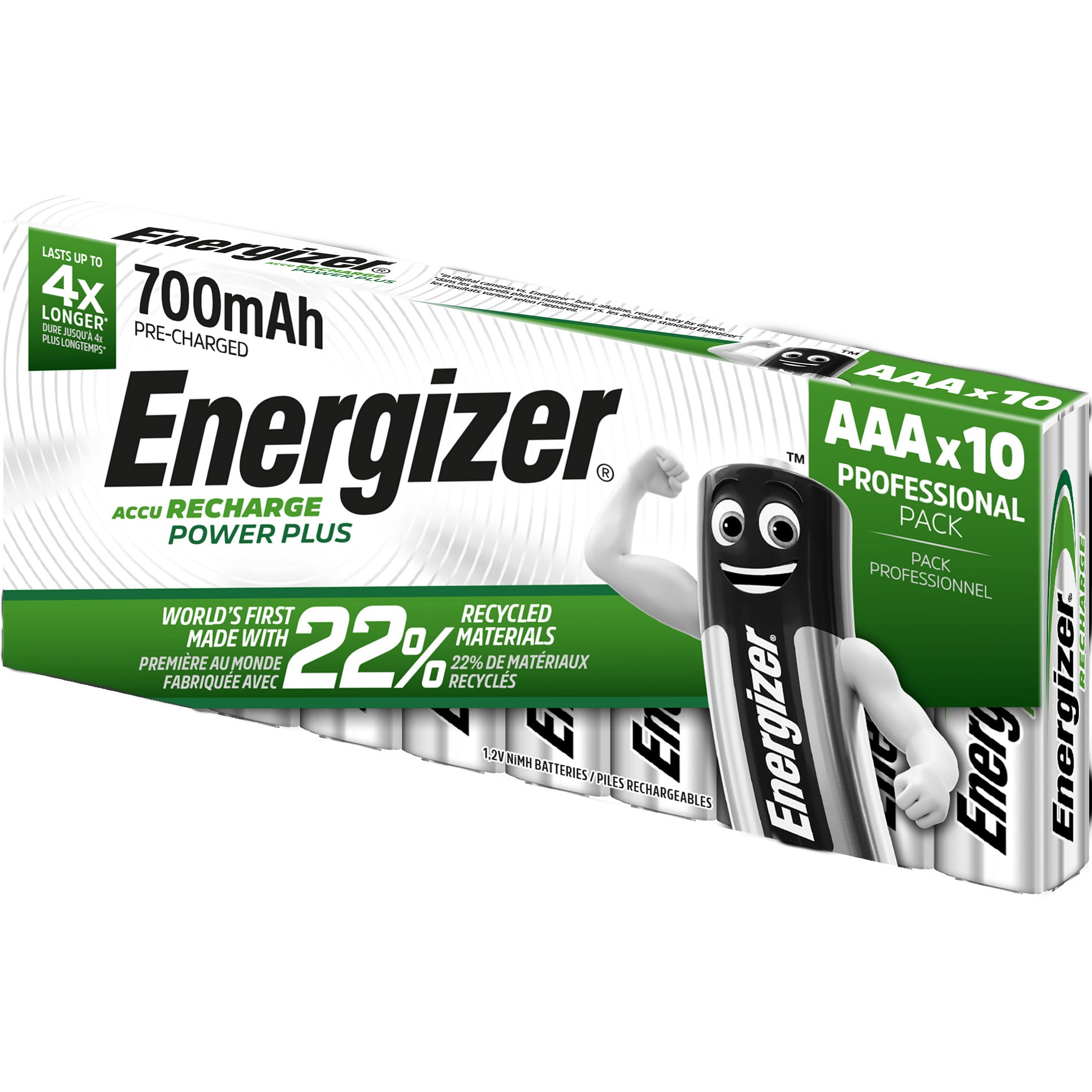 Acumulatori reincarcabili Energizer Power Plus AAA 700 mAh, 10 buc