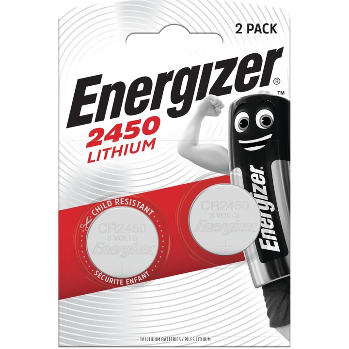 Baterii Energizer Lithium CR2450, 2 buc