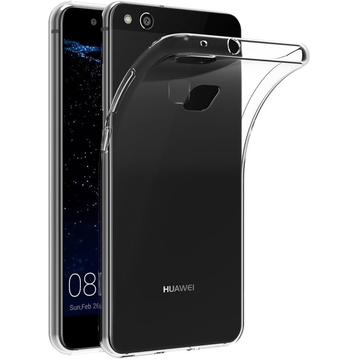 Husa compatibila cu Huawei P10 lite, ultra subtire, protectie moale TPU rezistenta la socuri - Transparent