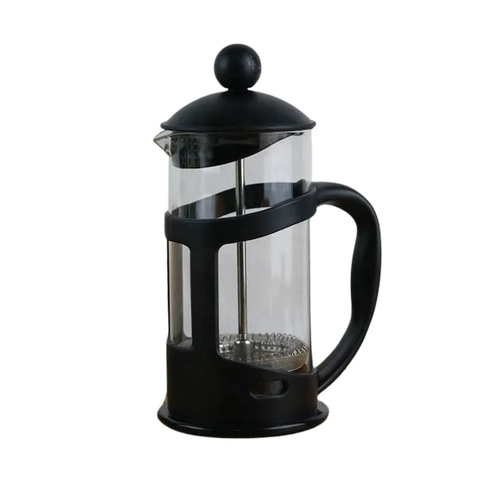 French Press kávé és tea infuser, Űrtartalom 600 ml, Naimeed D6969, üveg/rozsdamentes acél