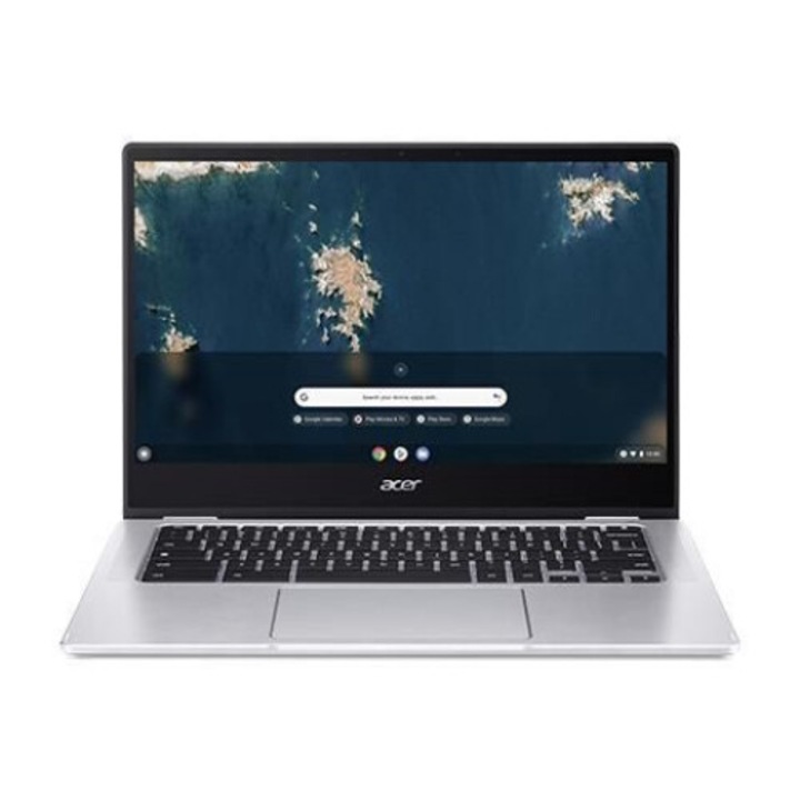 Laptop Acer Chromebook 314, 14 inch 1920 x 1080 Touchscreen, Intel Celeron N4500 2 C / 2 T, 1.1 GHz - 2.8 GHz, 4 MB cache, 6 W, 4 GB DDR4, 64 GB SSD, Intel UHD Graphics, Chrome OS, Silver