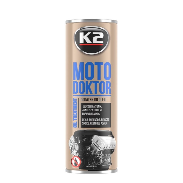 Motorolaj adalék K2 Moto Doktor, 443ml, tisztítás és védelem