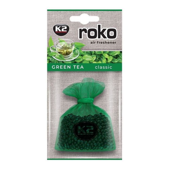 Autóillatosító K2 Roko, 20g, zöld tea illat, hosszantartó
