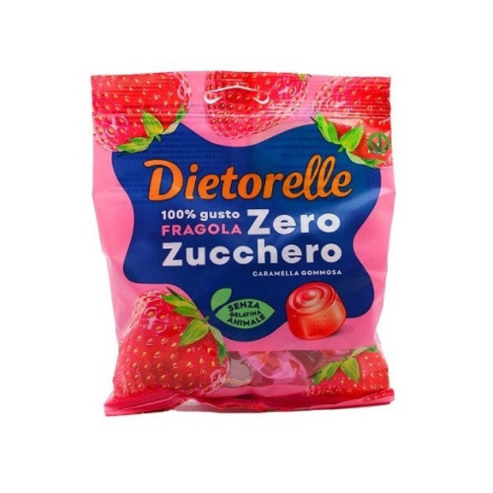 Bomboane cu capsuni moi fara zahar Dietorelle 70g