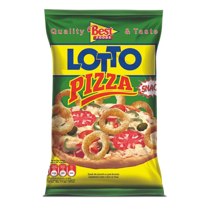 Snacks lotto cu aroma de pizza, 75 g