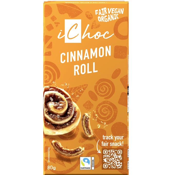 Ciocolata Vegana Bio cu Scortisoara Ichoc 80 g