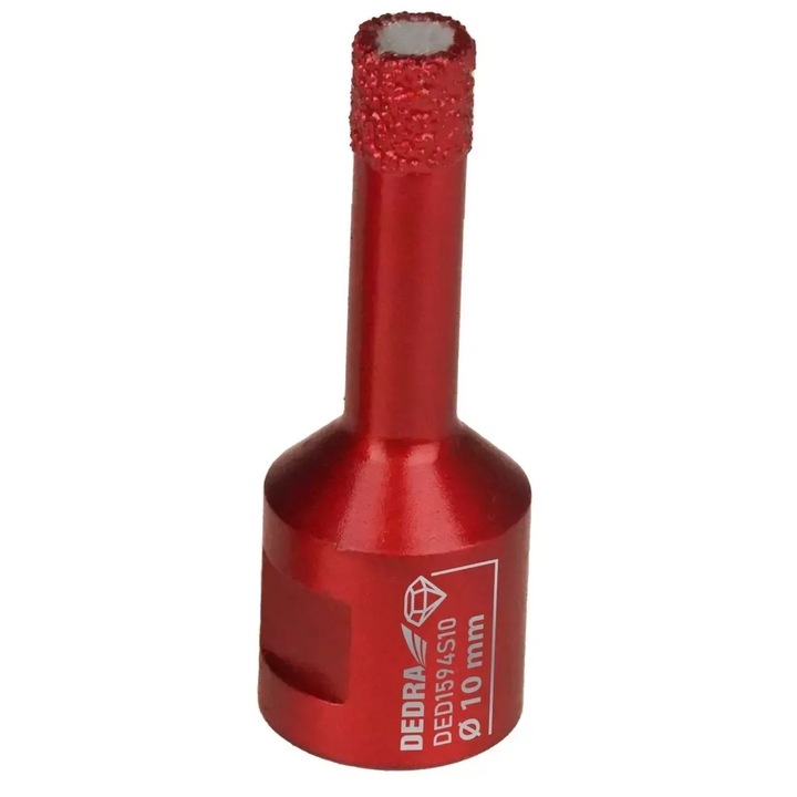 Koronka diamentowa, Dedra, DED1594S12, 12mm, M14, 60mm, pentru ceramica, beton, sticla, set
