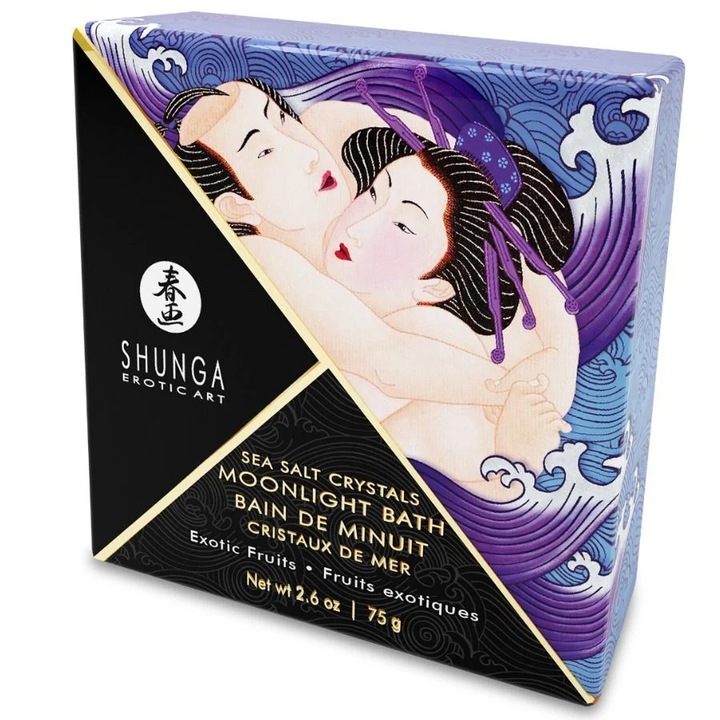 Сол за вана с вкус на Shunga, 75гр, лилава