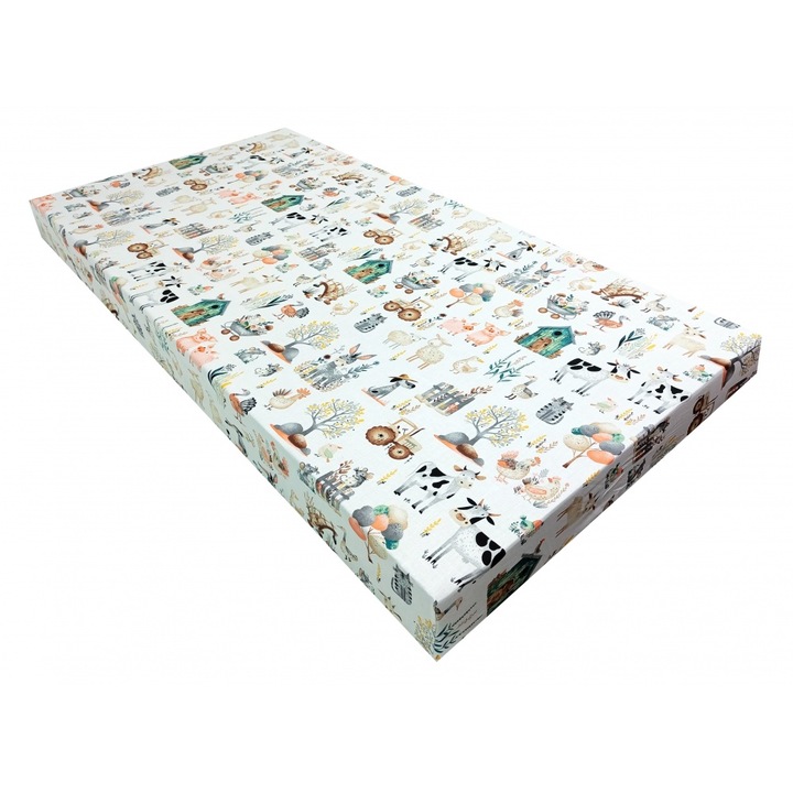 Cearceaf din bumbac cu elastic 120 x 60 cm Ferma