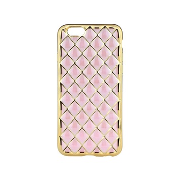 Husa LUXURY pentru iPhone 6/6S, Silicon - Roz-Auriu Husa LUXURY pentru iPhone 6/6S, Silicon - Roz-Auriu