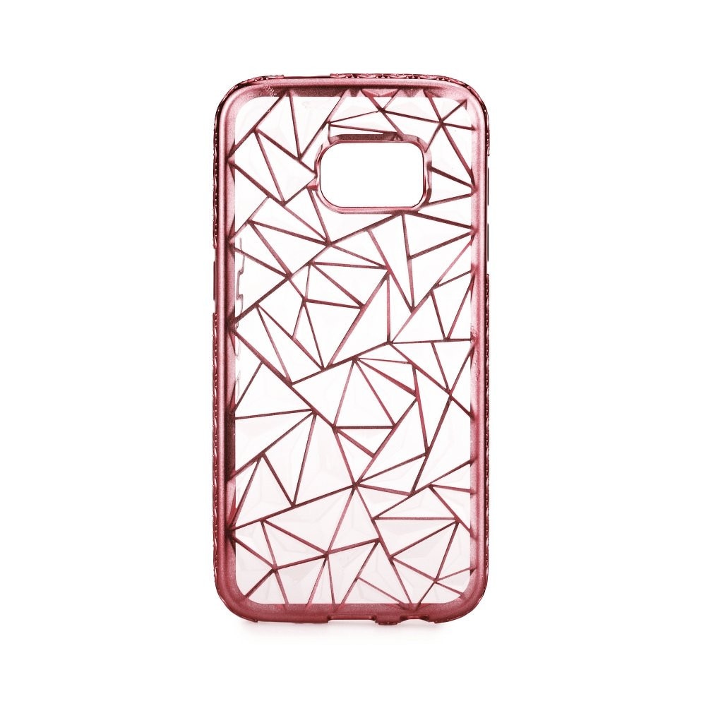 Husa LUXURY cu insertie metalica pentru SAMSUNG GALAXY S7 (G930) - Roz