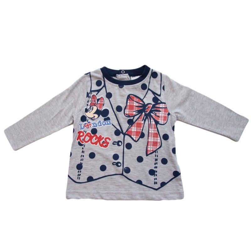 Bluza Disney Baby, Minnie, Gri Rosu