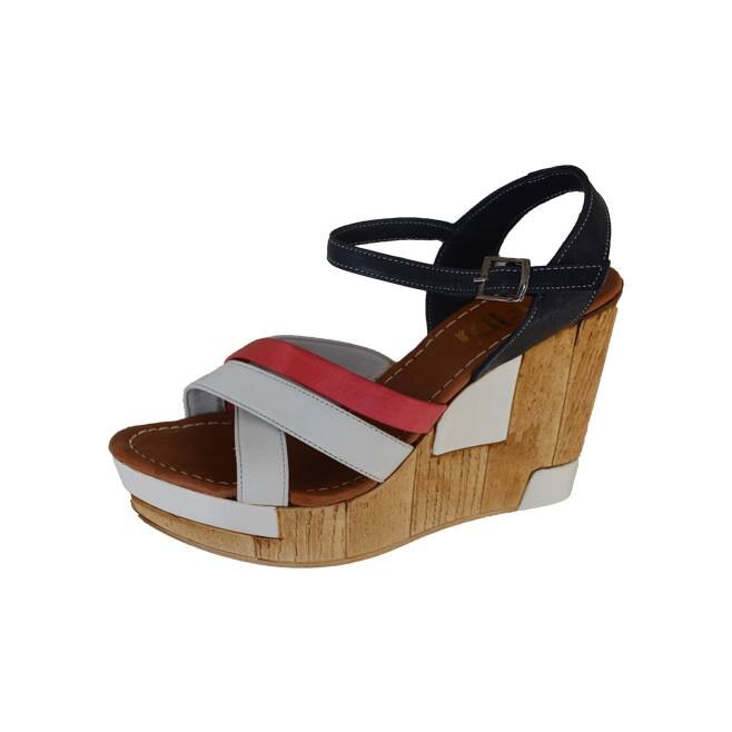 Sandale rafinate ,model realizat din barete simple, D&J Exclusive,, Multicolor