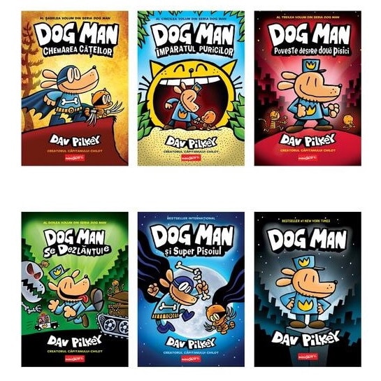 Pachet Dog Man (6 volume), Dav Pilkey, miniGrafic - eMAG.ro