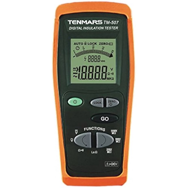Tester de rezistenta la izolatie, Tenmars Taiwan, TM-507, 1000V, certificat, culoare neagra