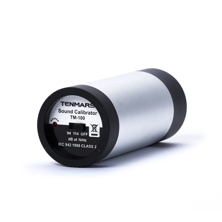 Calibrator de sunet pentru sonometre, Tenmars Taiwan, TM-100, CLASA 2, culoare argintie