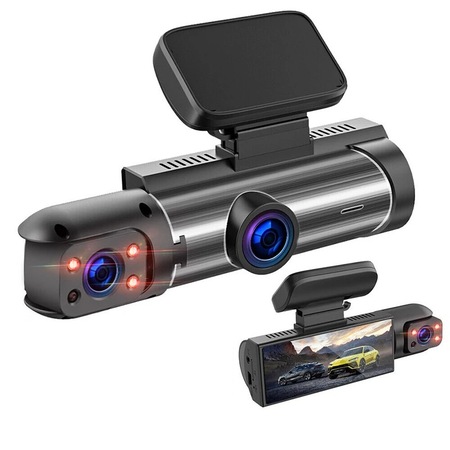 Autós DVR kamera, Dash Cam 1080P videó, kettős első és hátsó autós ...