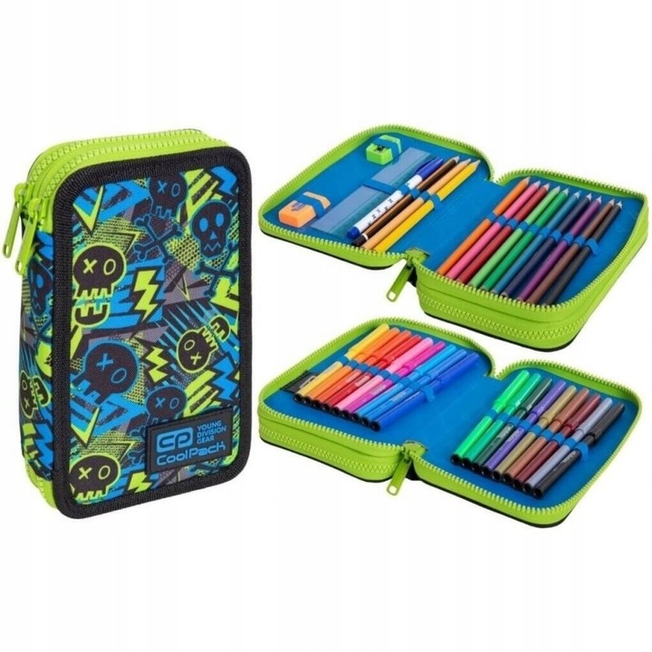 Двоен несесер CoolPack Skull Jumper, 2 отделения, 19,5x12,5x5см