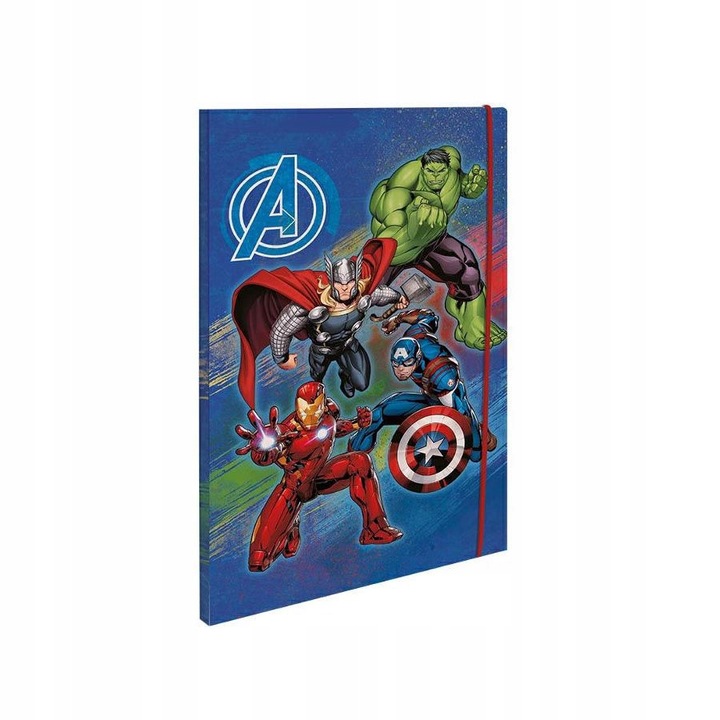 Dosar A4 Giotto, Avengers, multicolor, cu elastic, XL