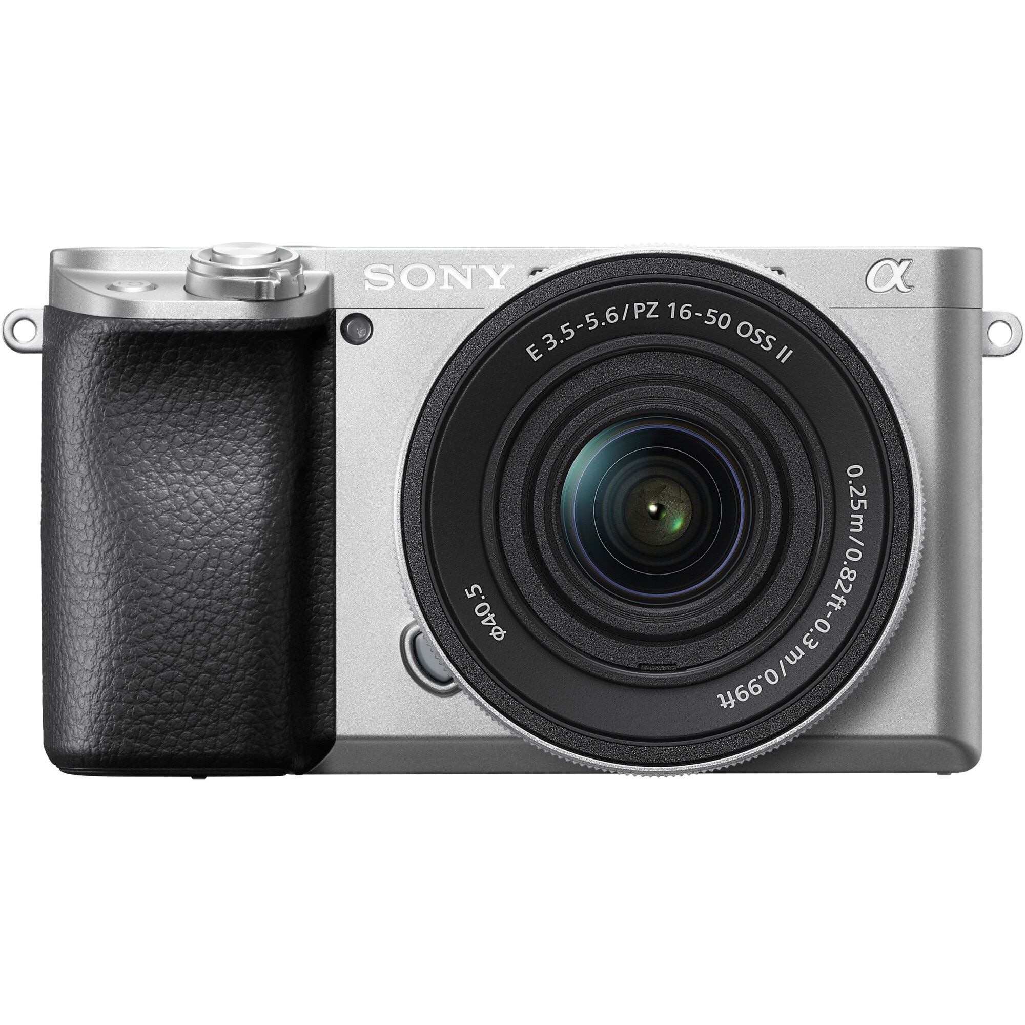 Aparat foto Mirrorless Sony Alpha A6100A, 24.2MP, 4K, Argintiu + Obiectiv SELP16502 16-50mm