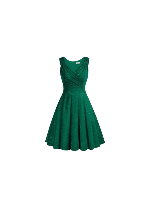 Rochie Retro GRACE KARIN, pentru Femei, Dantela, la Lungimea Genunchilor, marimea M, Verde Smarald