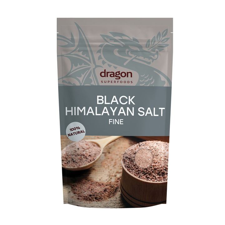 Черна хималайска сол Dragon Superfoods, фина, 250гр
