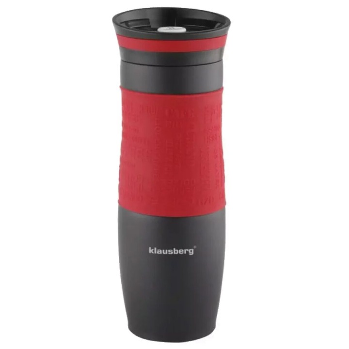 Termos din inox, rosu, capacitate 500ml, Kinghoff