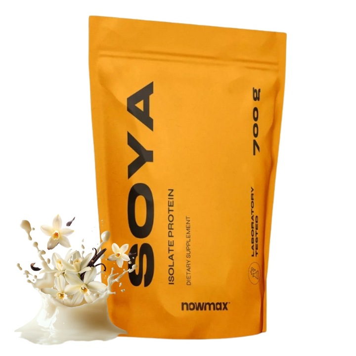 Proteine Soya, Nowmax, 700 g, gust de biscuiti, fara lactoza