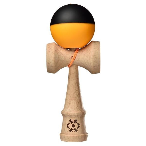 Joc de indemanare Kendama Tribute Half Split- Neon Orange and Black - SILK MATTE