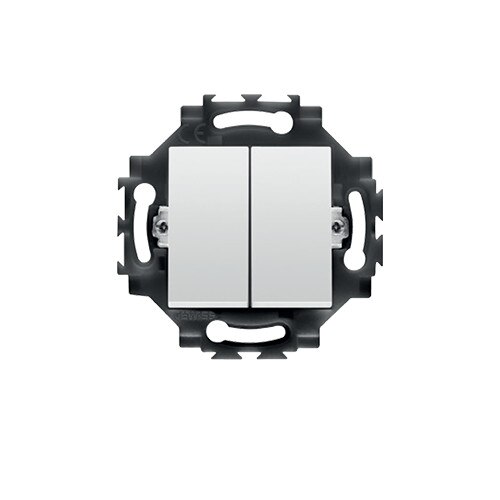 Comutator scara Dublu Cablare rapida,Dahlia,1P 10AX Alb