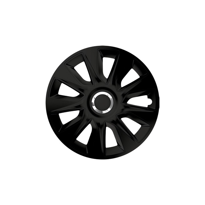 Capac roata, Versaco, 13", Stratos Ring, Chrome Black