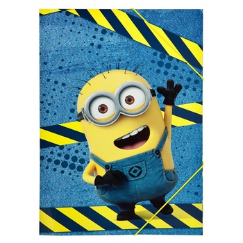 Mapa carton A4, cu elastic, MINIONS Mapa carton A4, cu elastic, MINIONS