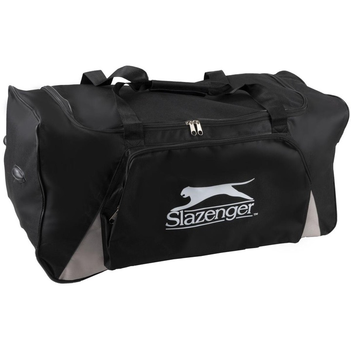 Geanta sportiva cu roti Slazenger, neagra, 60L, 33x29x68cm