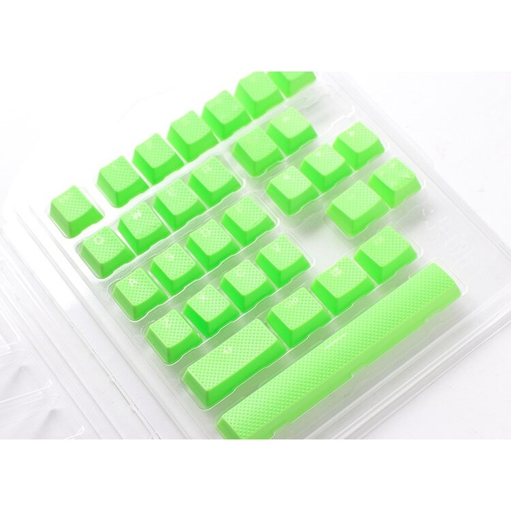 Комплект гумени капачки за клавиатура Ducky, зелени, 31 части