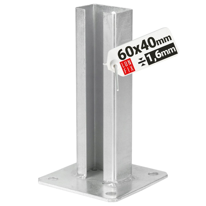 Profil baza stalp gard 60x40 mm