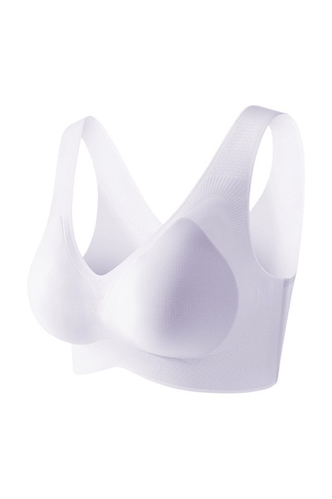 Női melltartó, varrat nélküli, fehér, Fehér