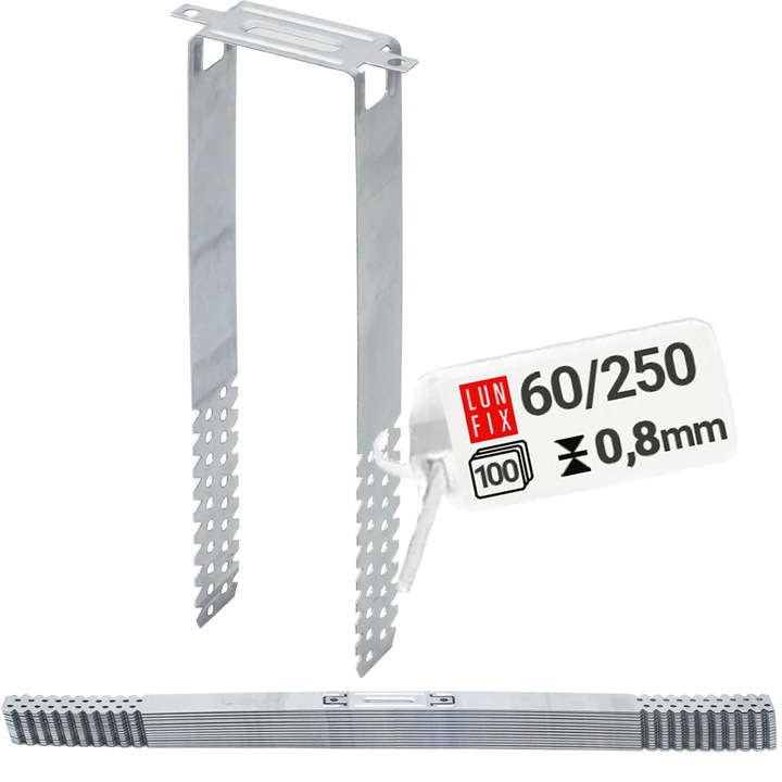 Brida fixare Lun Fix 60/250, otel zincat, set 100 bucati, 250x60mm